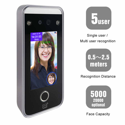 Macchina fotografica infrarossa Live Face Detection della macchina biometrica di partecipazione del fronte della registrazione di tempo